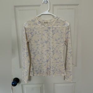 Free people intimately free size medium sheer long sleeve top fairy whimsical